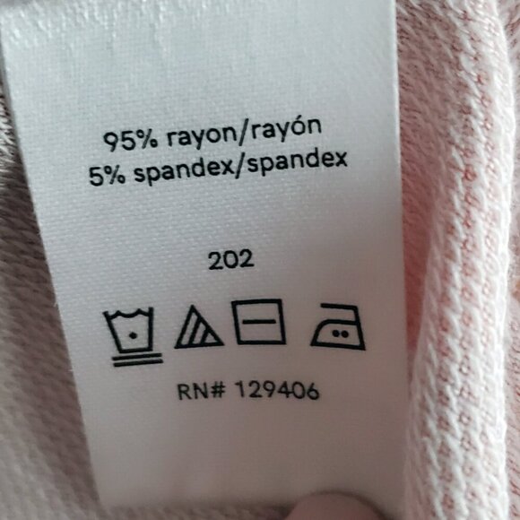 Soft Stretchy T-shirt Dress Ruched Side Midi BodyCon Peach Tie Dye Long Sleeve S - Picture 9 of 16